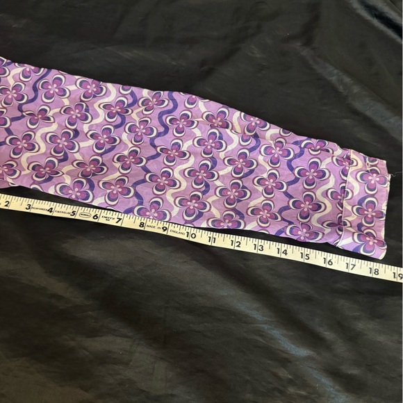 Princess Polly Purple Retro Floral Button Up Sheer Long Sleeve Blouse US 12 - Picture 7 of 7